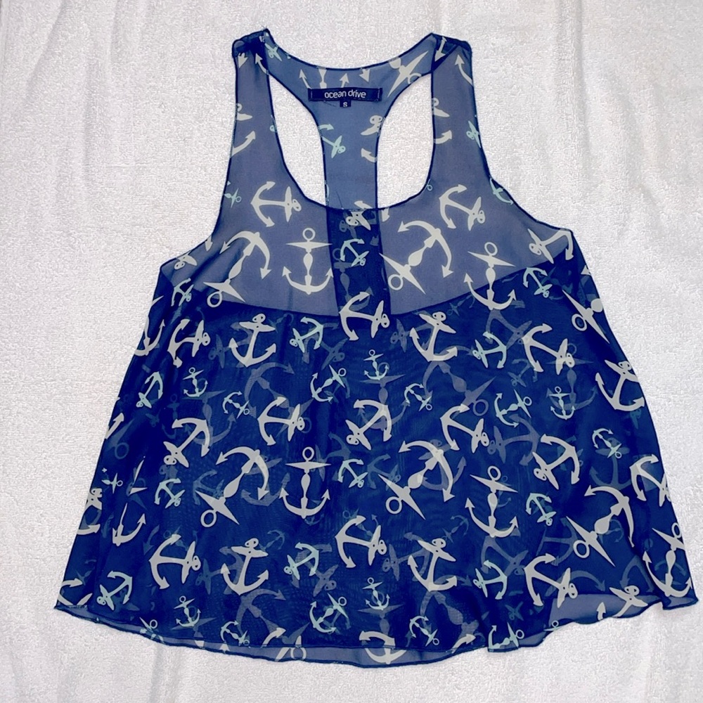 Sheer Ocean Drive Tank Top